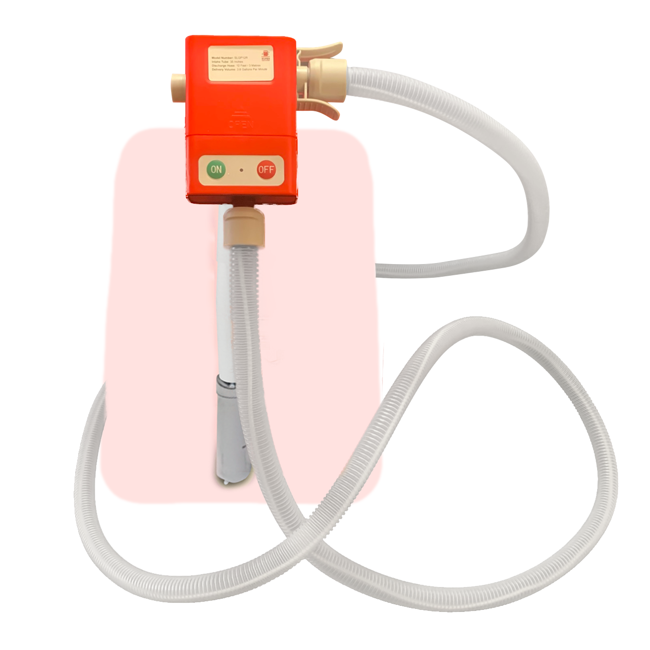 *New* PumpMatic Super Long Gas Pump w/ 12 Ft Hose - 3.8 GPM - Gas, Diesel, Kerosene - BRS Super Pumps