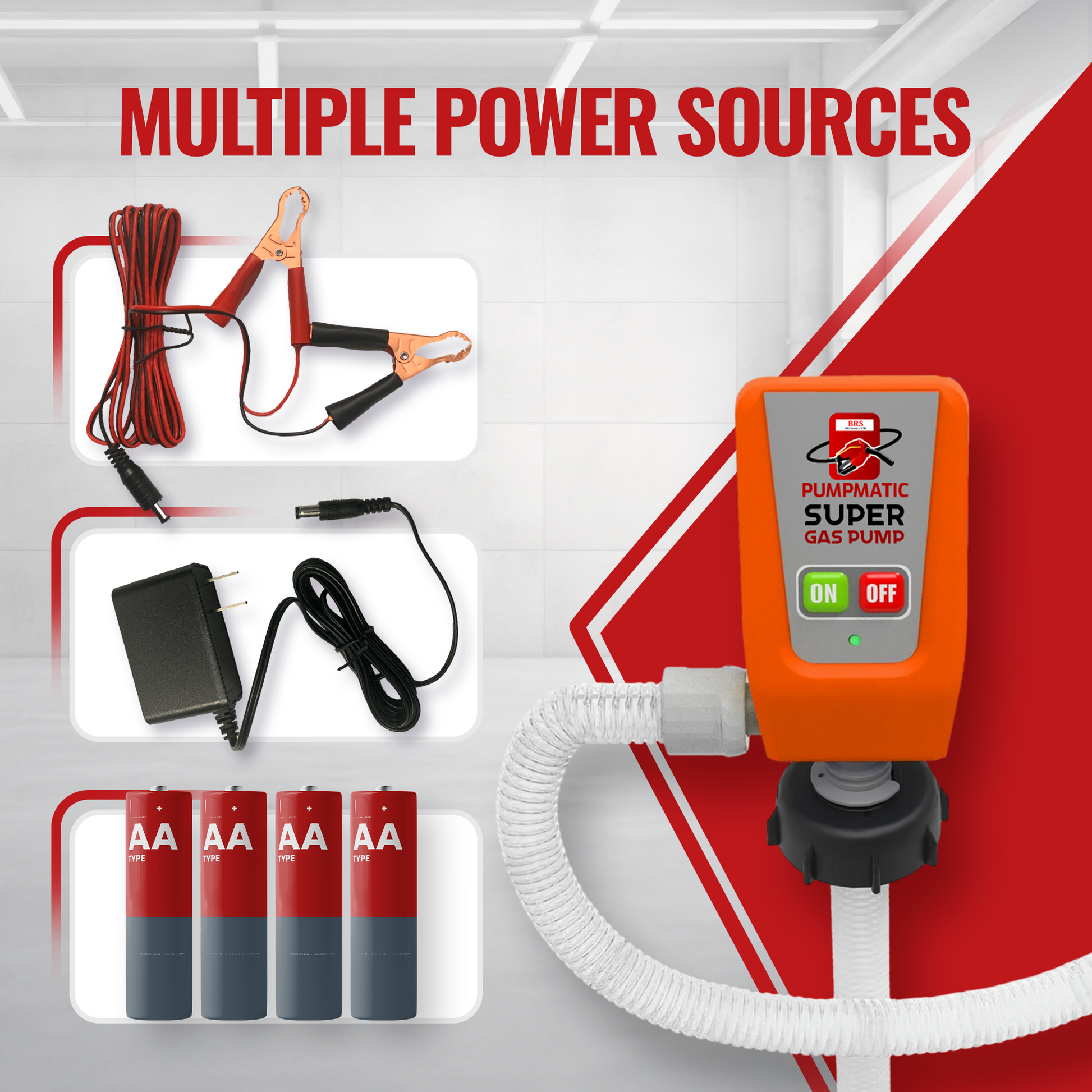 55 Gallon Drum Barrel Pump - Auto-Stop Sensor, 3.2 GPM, 4.25 Ft Hose - BRS Super Pumps