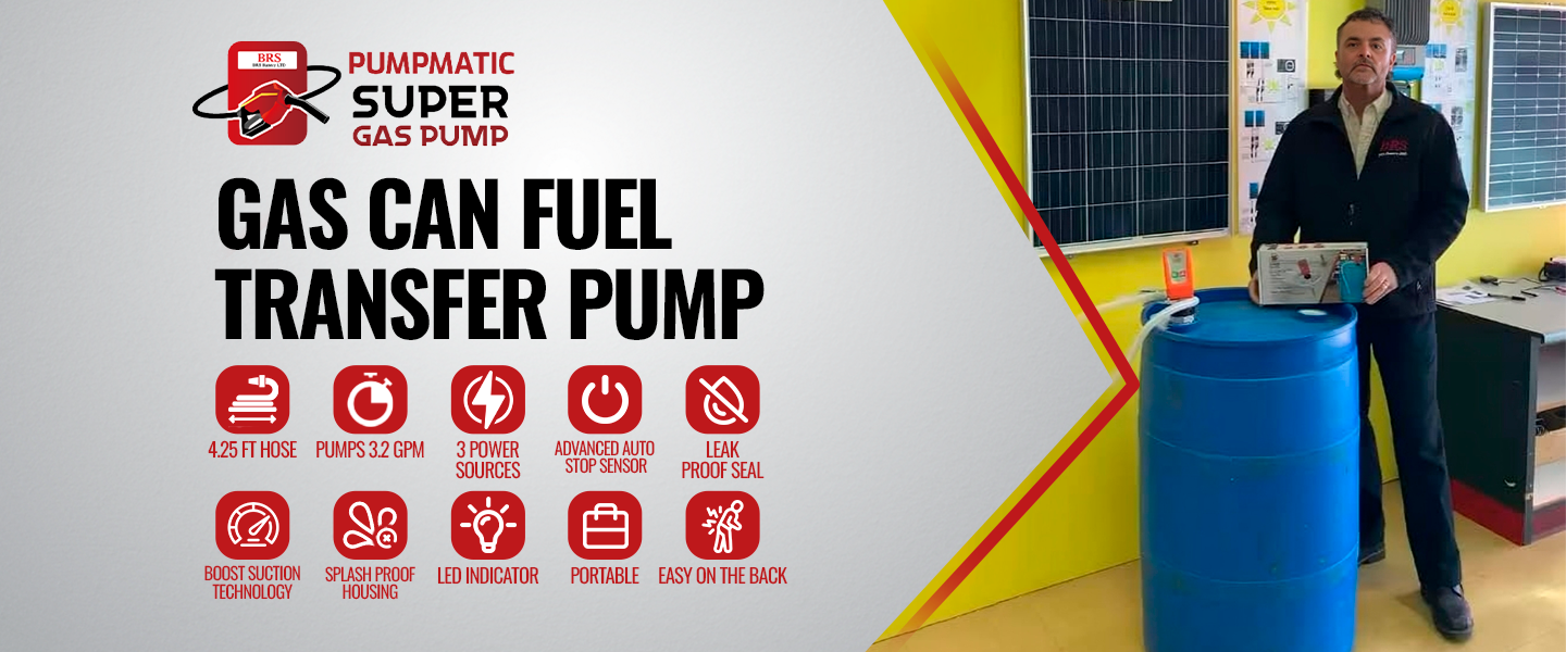 55 Gallon Drum Barrel Pump - Auto-Stop Sensor, 3.2 GPM, 4.25 Ft Hose - BRS Super Pumps