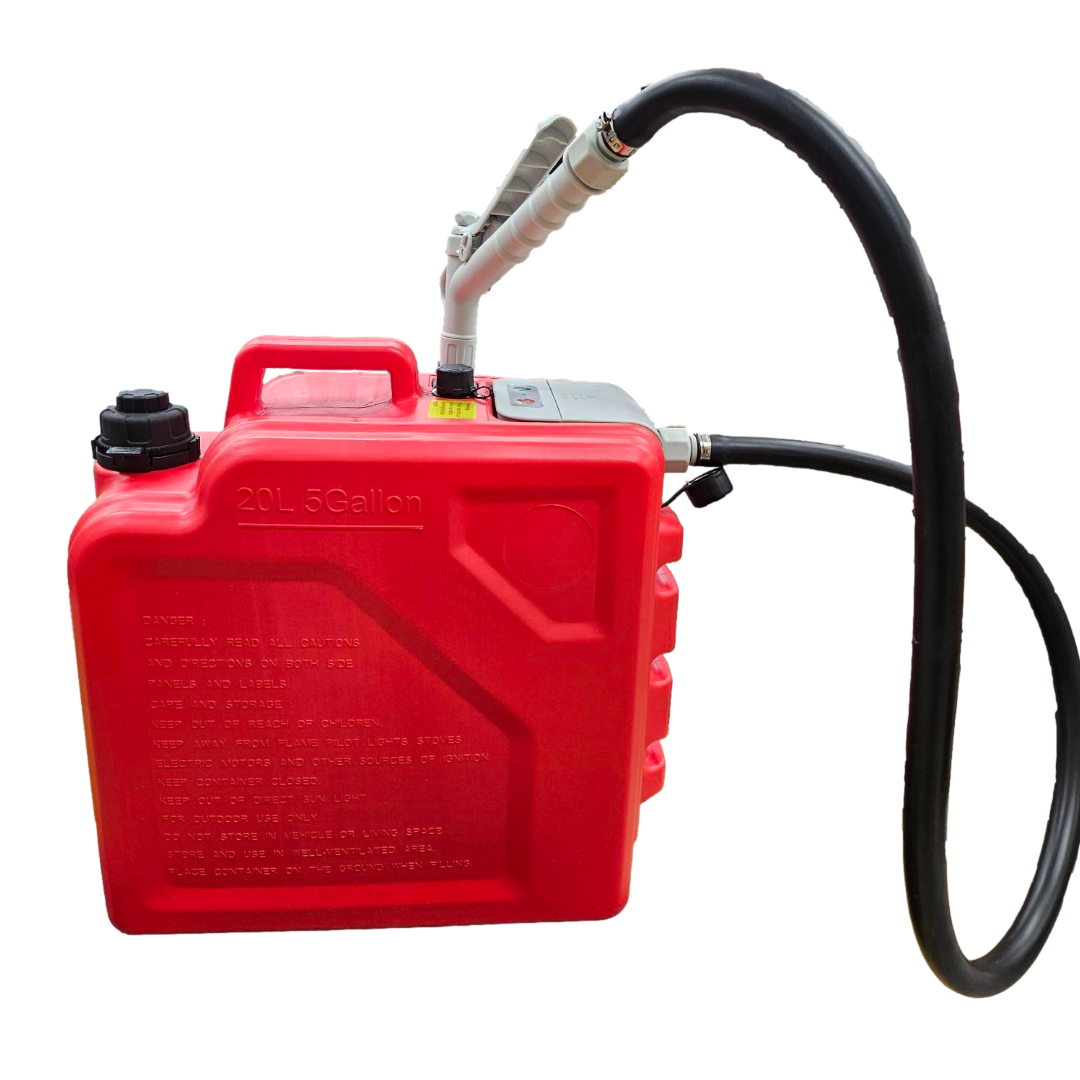 *New* PumpMatic Fast Flow Gas Can System - Heavy Duty Rubber Hose, LED Display, Multi-Power Options for Cars, Boats & Equipment - BRS Super Pumps