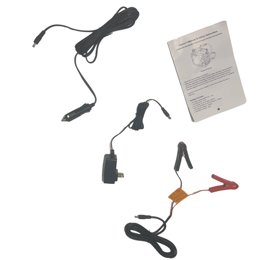 *New* PumpMatic Fast Flow Gas Can System - Heavy Duty Rubber Hose, LED Display, Multi-Power Options for Cars, Boats & Equipment - BRS Super Pumps