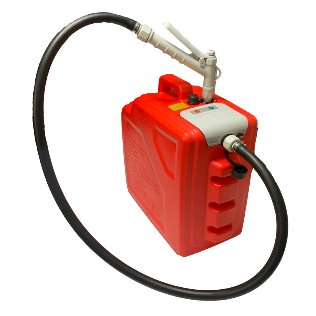 *New* PumpMatic Fast Flow Gas Can System - Heavy Duty Rubber Hose, LED Display, Multi-Power Options for Cars, Boats & Equipment - BRS Super Pumps