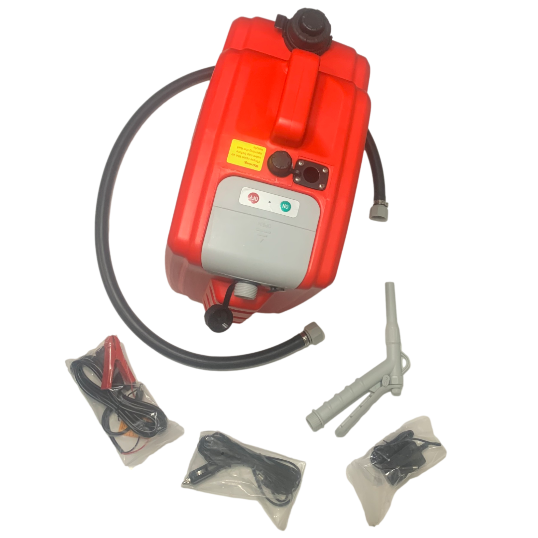 *New* PumpMatic Fast Flow Gas Can System - Heavy Duty Rubber Hose, LED Display, Multi-Power Options for Cars, Boats & Equipment - BRS Super Pumps