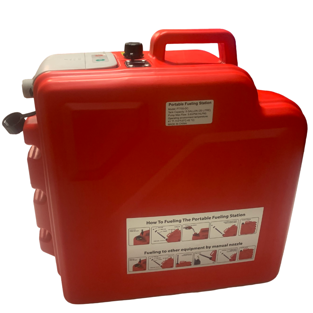 *New* PumpMatic Fast Flow Gas Can System - Heavy Duty Rubber Hose, LED Display, Multi-Power Options for Cars, Boats & Equipment - BRS Super Pumps