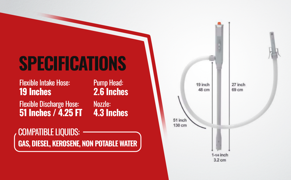 PumpMatic Stick Pump w/ Auto-Stop Sensor & 4.25 Ft Hose - BRS Super Pumps