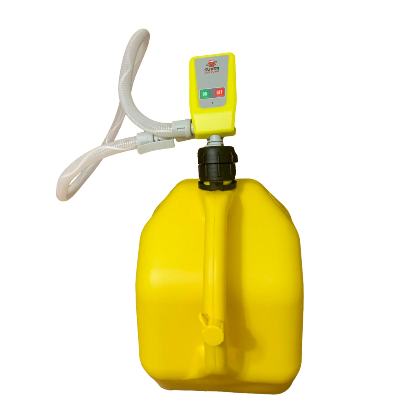 *NEW* BRS Diesel Pump - Yellow Diesel Pump + Diesel Fuel Can Combo Kit -Super Gas Pump for Gas, Diesel, Kerosene, etc.  3 Power Sources w/ Extra Long Hose - BRS Super Pumps