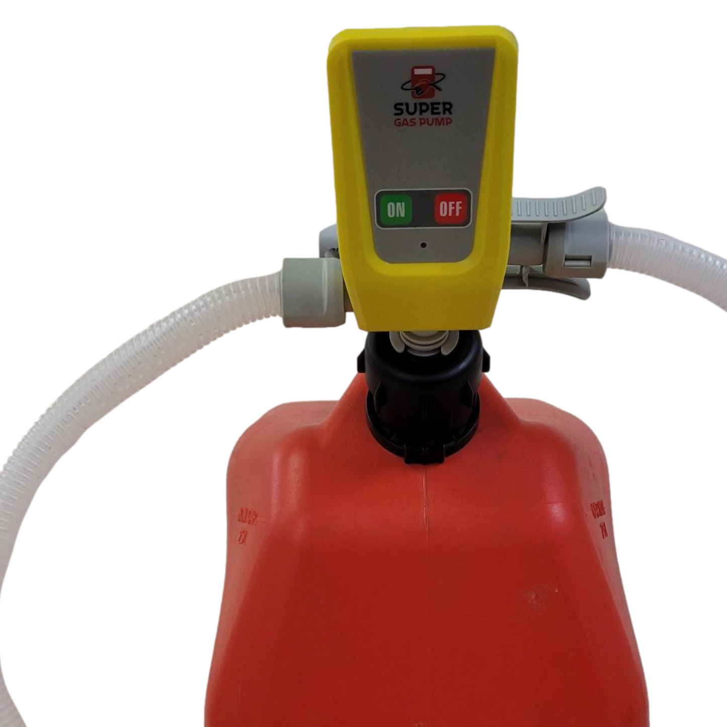 *NEW* PROTOTYPE Yellow Diesel Pump + Diesel Fuel Can Combo Kit -Super Gas Pump for Gas, Diesel, Kerosene, etc.  3 Power Sources w/ Extra Long Hose - BRS Super Pumps