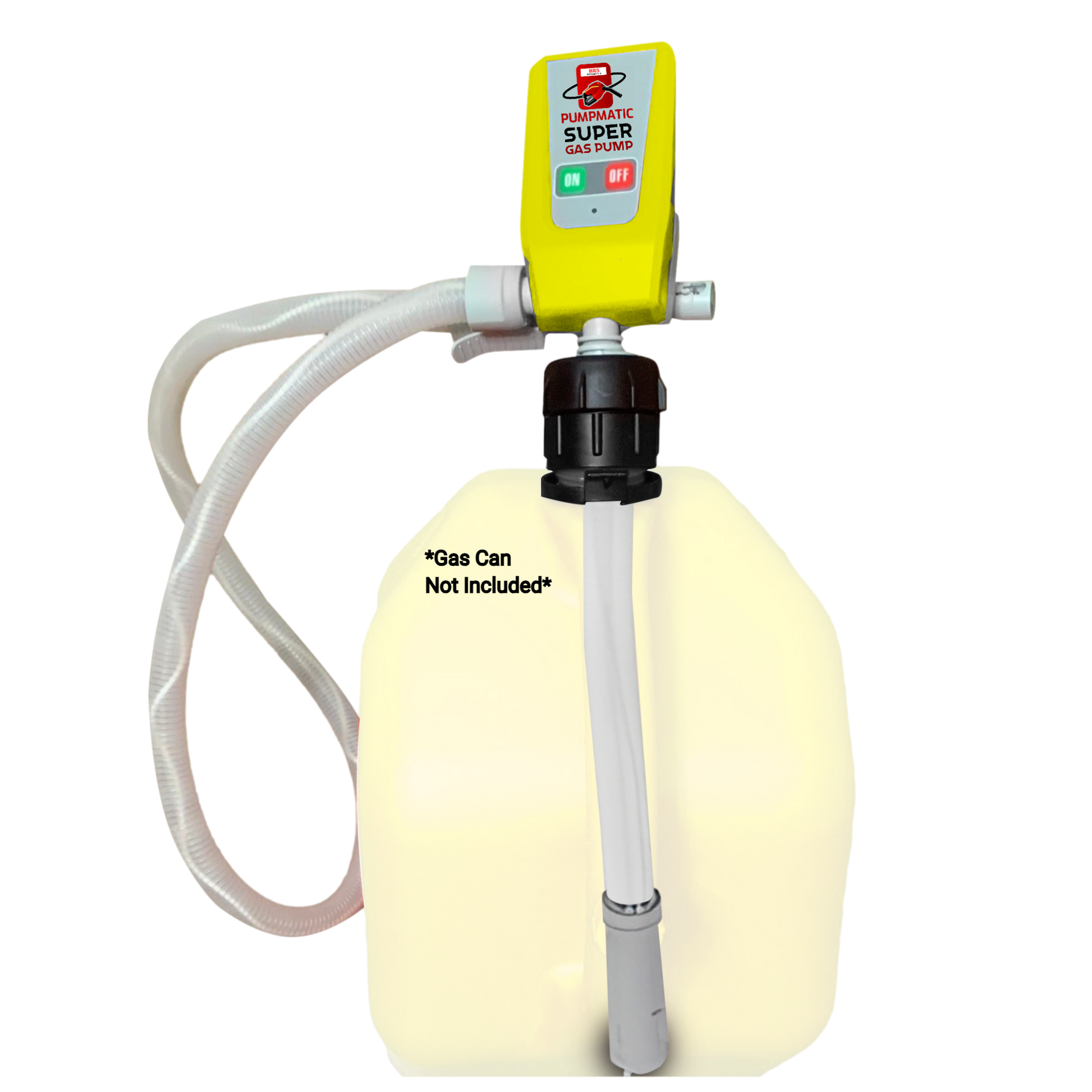 BRS Super Diesel Pump Yellow Super Gas Pump Diesel Fuel Transfer Siphon Pump + 3 Power Sources w/ Extra Long Hose - BRS Super Pumps