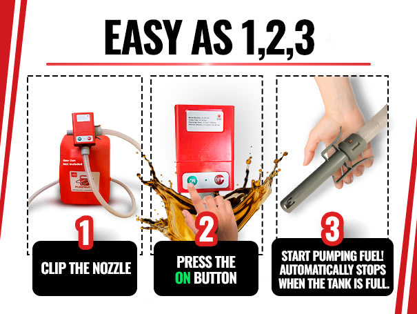 *New* PumpMatic Super Long Gas Pump w/ 12 Ft Hose - 3.8 GPM - Gas, Diesel, Kerosene - BRS Super Pumps