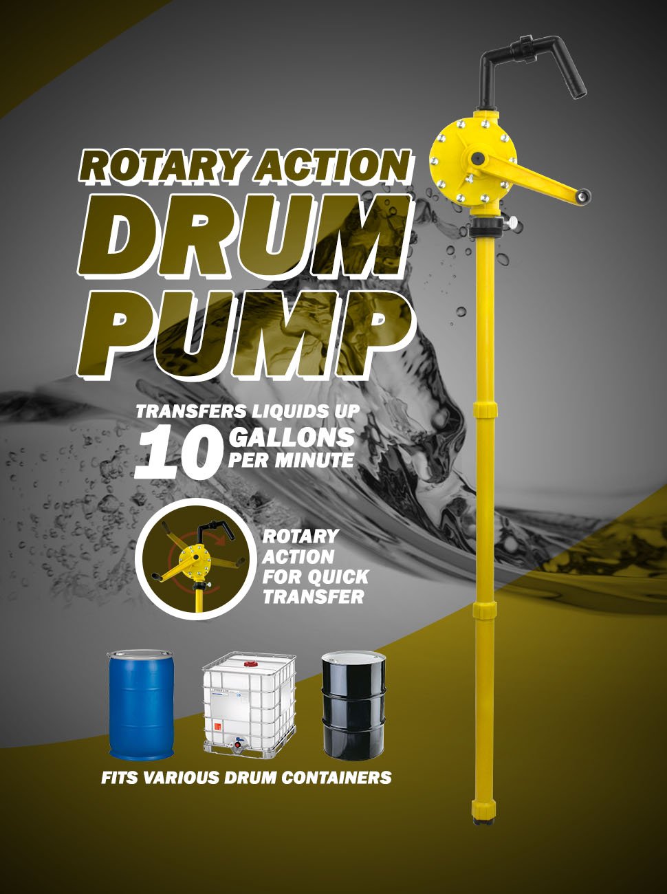 TRRP90P Chemical Plastic Rotary Drum Pump - BRS Super Pumps