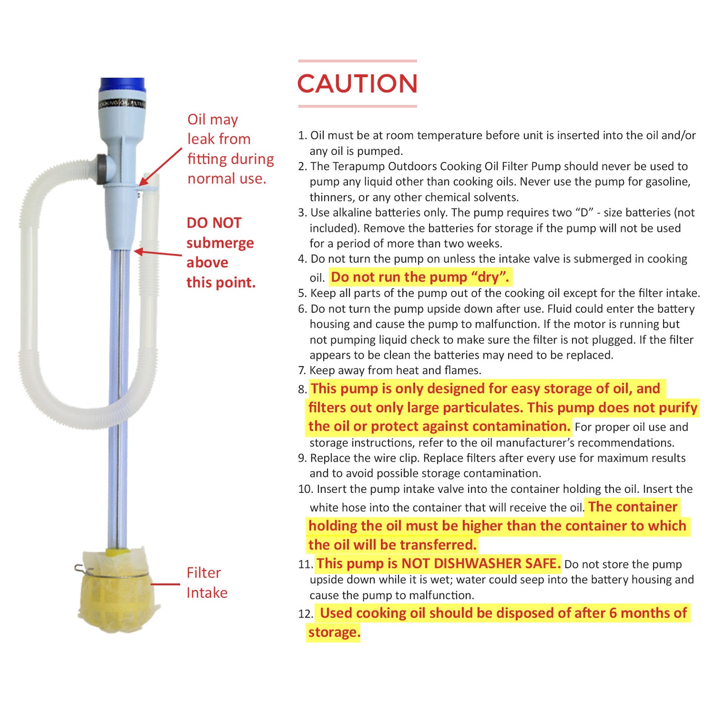 TeraPump - TRCOOK01 - Cooking Oil Recycling Pump - BRS Super Pumps