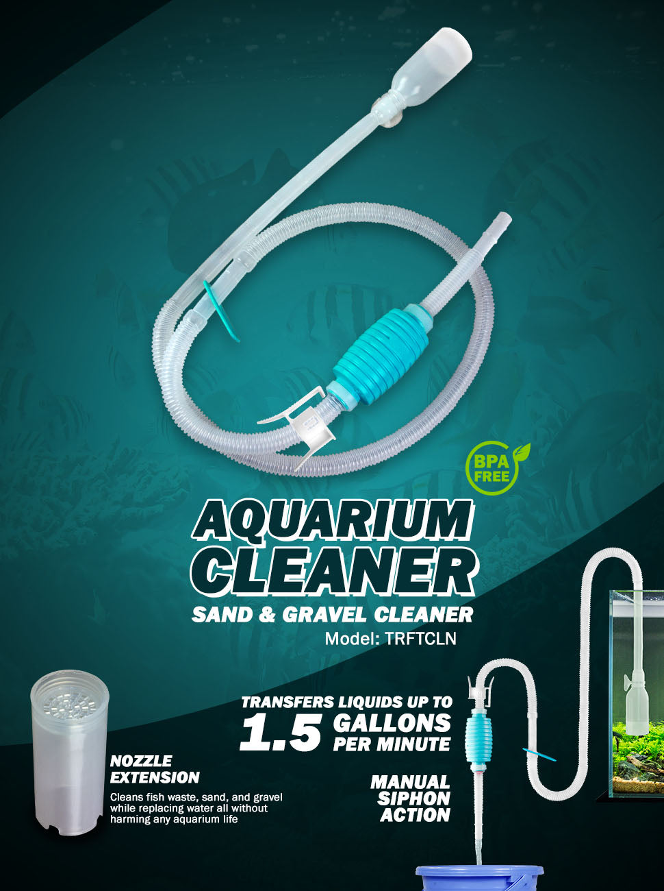 TeraPump - TRFTCLN - Aquarium Cleaner - BRS Super Pumps